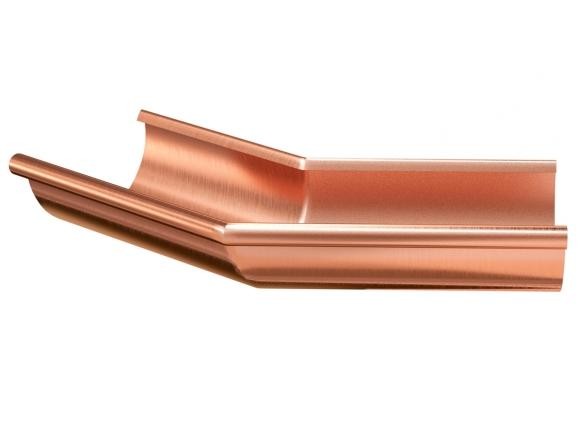 Водосток Aquasistem, система 125x90 - Угол желоба наружный медный 135° купить в Александрове