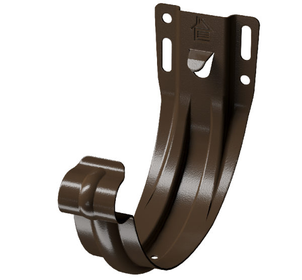 Карнизный кронштейн (штампованный) D125 Döcke STAL PREMIUM Каштан, (RAL 8017) купить в Александрове