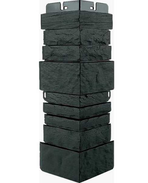 Угол наружный Альта-Профиль Скалистый камень ЭКО Графит купить в Александрове