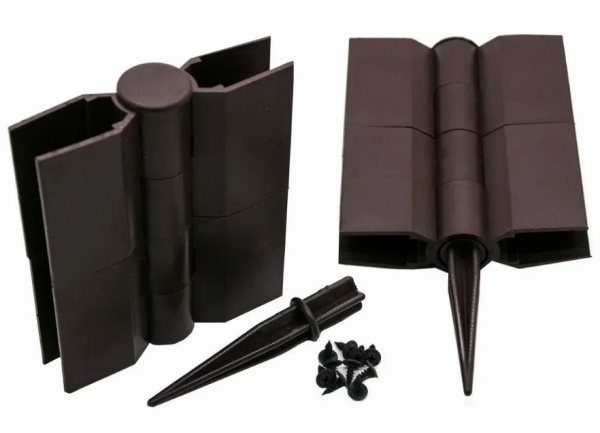 Угловой (стыковочный) шарнир для грядкок ДПК 150мм коричневый купить в Александрове