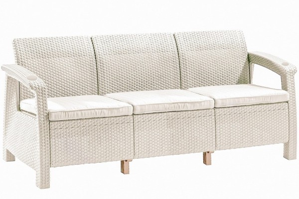 Трёхместный диван  Yalta Sofa 3 Seat белый купить в Александрове