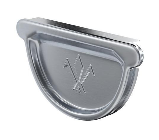 Водосток Aquasistem, Система 125x90 - Заглушка желоба универсальная оцинкованая d125мм купить в Александрове