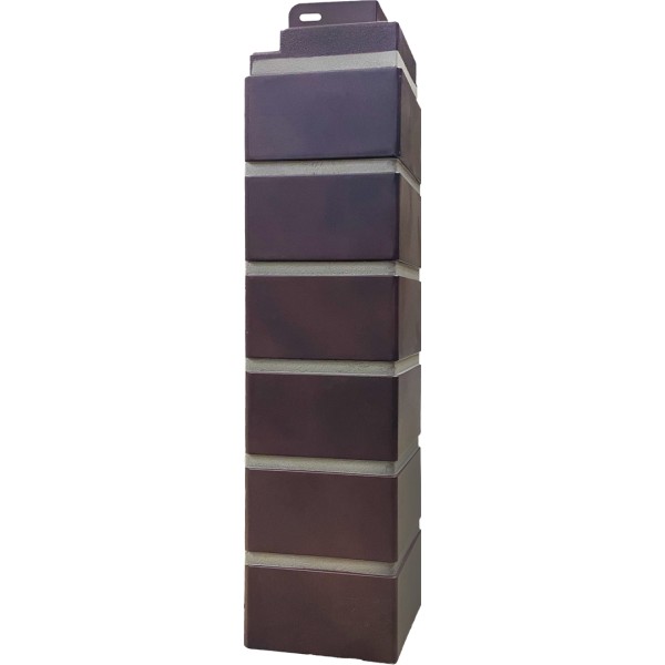 Угол наружный FineBer, Кирпич Клинкерный 3D Коричнево чёрный купить в Александрове