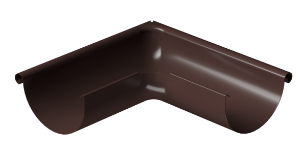 Угол внешний 90° D125 Döcke STAL PREMIUM Шоколад, (RAL 8019) купить в Александрове