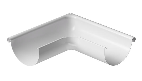 Угол внешний 90° D125 Döcke STAL PREMIUM Пломбир, (RAL 9010) купить в Александрове