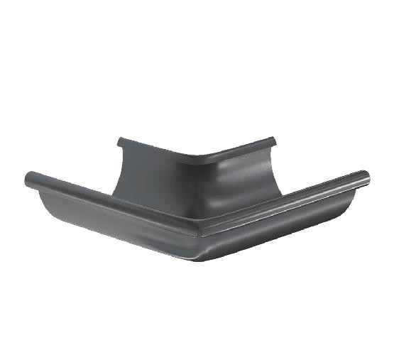 Водосток Aquasistem, система 125x90 -  Угол желоба, наружный 90° RAL 7024 Тёмно-серый купить в Александрове