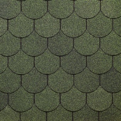 Гибкая черепица Docke, коллекция Кольчуга – Зеленый