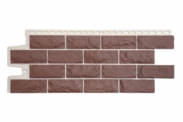 Фасадные панели Grand Line Колотый Камень Корица, Шов белый купить в Александрове