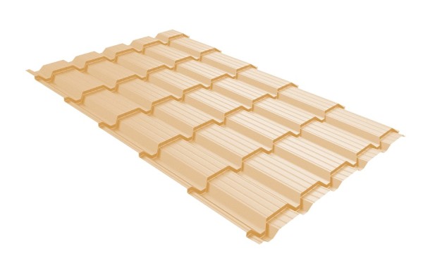 Металлочерепица GL квадро профи 0,45 PE RAL 1014 слоновая кость купить в Александрове