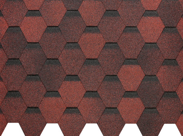 Гибкая черепица EURASIA Docke, Коллекция ШЕСТИГРАННИК Красный купить в Александрове