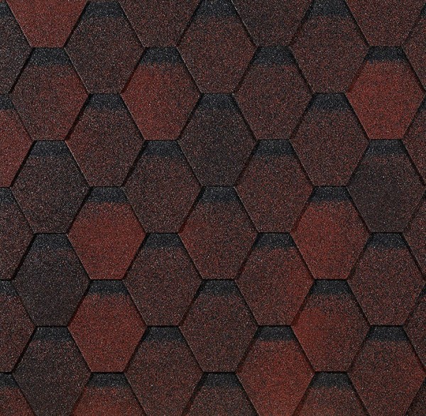 Гибкая черепица EURASIA Docke, Коллекция ШЕСТИГРАННИК Красный купить в Александрове