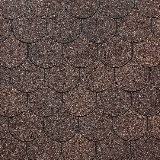 Гибкая черепица Docke, коллекция Кольчуга – Коричневый купить в Александрове
