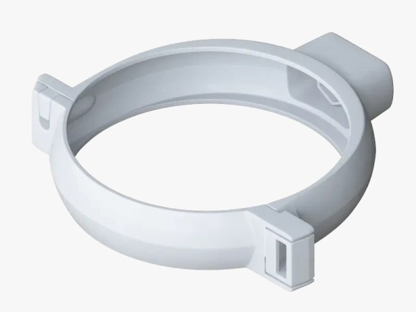 Водосток Альта-Профиль ПВХ – Хомут трубы (белый) купить в Александрове