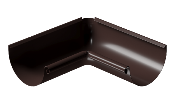 Угол внутренний 90° D125 Döcke STAL PREMIUM Шоколад, (RAL 8019) купить в Александрове