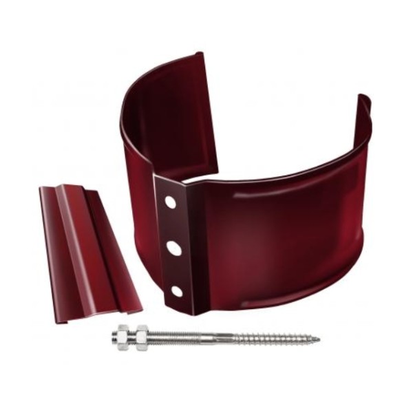 Водосток Grand Line 125x90 – Кронштейн трубы на камень RAL 3005 купить в Александрове