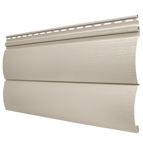 Виниловый сайдинг Tecos - Оцилиндрованный брус двойной (под бревно), Бежевый купить в Александрове