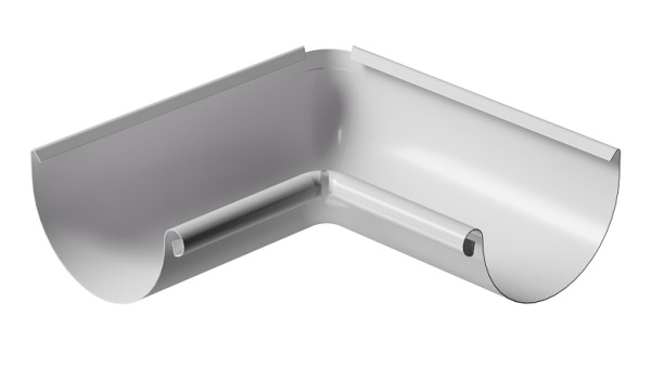 Угол внутренний 90° D125 Döcke STAL PREMIUM Пломбир, (RAL 9010) купить в Александрове