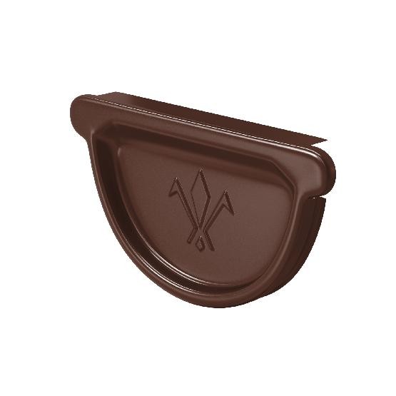 Водосток Aquasistem, система 150/100 - Заглушка универсальная с резиновым уплотнителем RAL 8017 Коричневый купить в Александрове