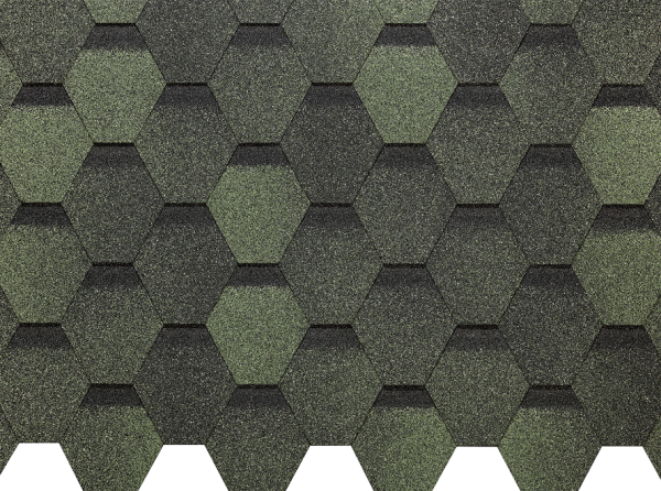 Гибкая черепица EURASIA Docke, Коллекция ШЕСТИГРАННИК Зелёный купить в Александрове