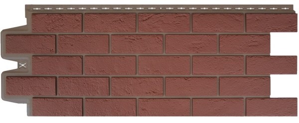 Фасадная панель Grand Line Состаренный кирпич Элит корица (махагон), ШОВ темно-бежевый купить в Александрове