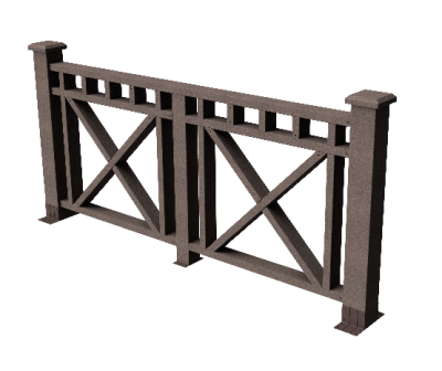 Ограждения декоративное ДПК GRINDERDECO Виктория венге