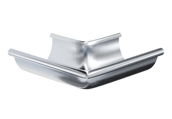 Водосток Aquasistem, Система 125x90 - Угол желоба наружный оцинковка 90° купить в Александрове