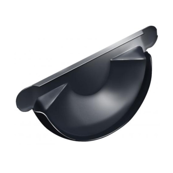 Водосток Grand Line 125x90 – Заглушка желоба RAL 7024 купить в Александрове