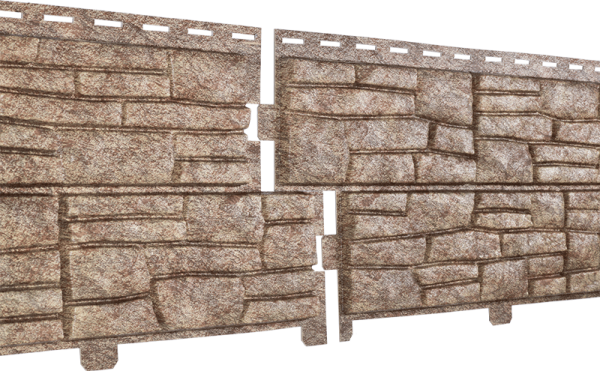 Фасадная панель Ю-пласт Стоун хаус сланец Бурый купить в Александрове