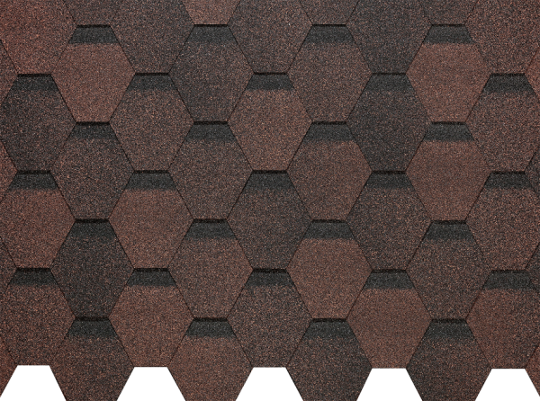 Гибкая черепица EURASIA Docke, Коллекция ШЕСТИГРАННИК Коричневый купить в Александрове