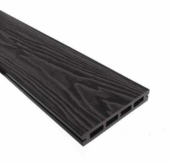 Террасная доска из ДПК Terrapol Смарт 3D Пустотелая с пазом Черное дерево купить в Александрове