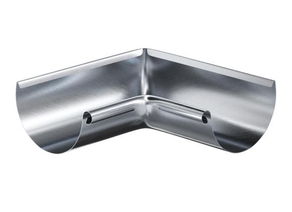 Водосток Aquasistem, Система 125x90 - Угол желоба внутренний оцинковка 90° купить в Александрове