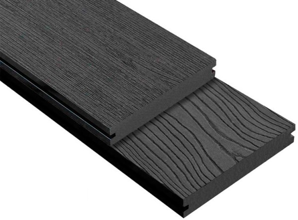 Террасная доска ДПК Outdoor 3D полнотелая STORM/OCEAN BLACK черная купить в Александрове