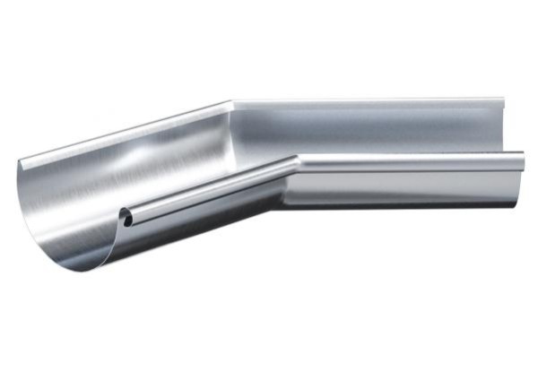 Водосток Aquasistem, Система 125x90 - Угол желоба внутренний  оцинковка 135° купить в Александрове