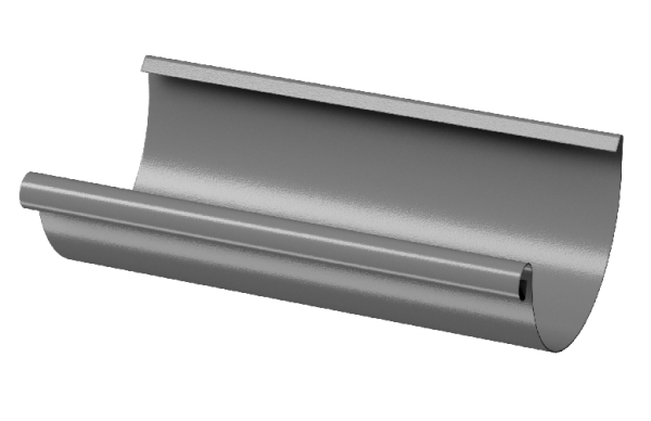 Желоб полукруглый D125 3 м Döcke STAL PREMIUM Графит, (RAL 7024) купить в Александрове