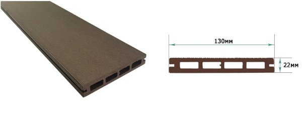 Террасная доска из ДПК Terrapol Смарт Пустотелая с пазом купить в Александрове