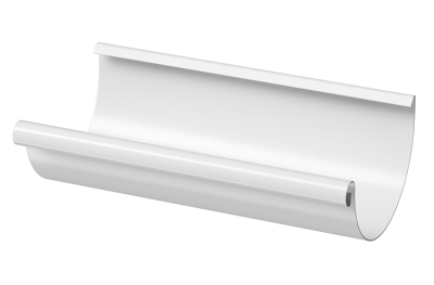 Желоб полукруглый D125 3 м Döcke STAL PREMIUM Пломбир, (RAL 9010)