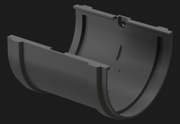 Соединитель желоба Docke Premium ПВХ - Графит купить в Александрове