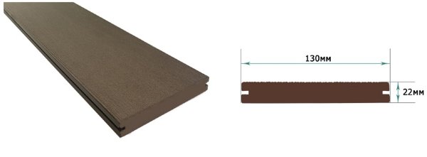 Террасная доска из ДПК Terrapol Смарт Полнотелая с пазом купить в Александрове