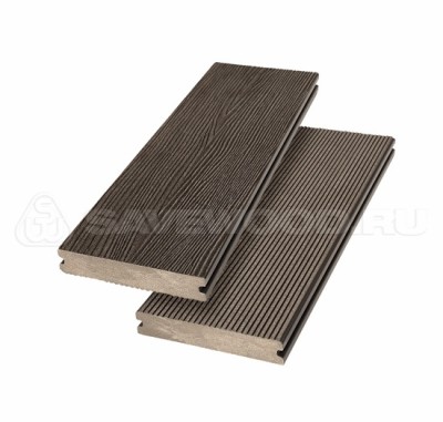 Террасная доска SW Abies (R) - радиальный распил Темно-коричневый