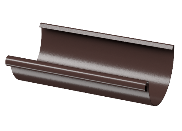 Желоб полукруглый D125 3 м Döcke STAL PREMIUM Шоколад, (RAL 8019) купить в Александрове