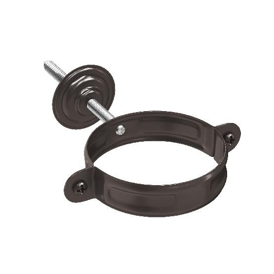 Водосток Aquasistem, система 125x90 - Комплект крепления трубы RR 32 Тёмно Коричневый купить в Александрове