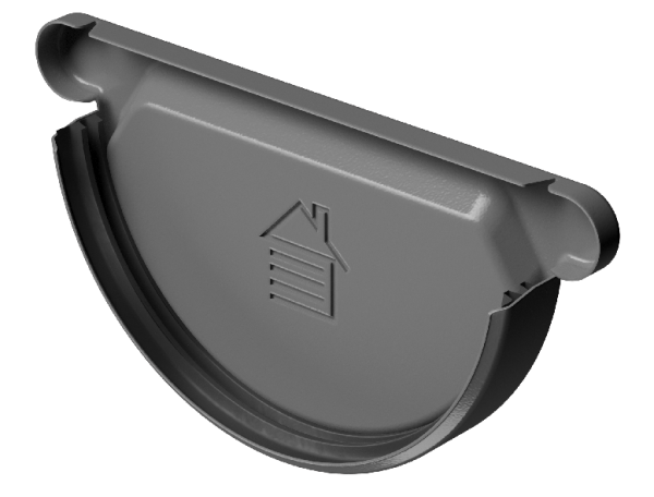 Заглушка желоба D125 Döcke STAL PREMIUM Графит, (RAL 7024) купить в Александрове