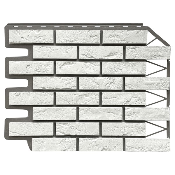 Фасадная панель FineBer, Кирпич Баварский, Белый купить в Александрове