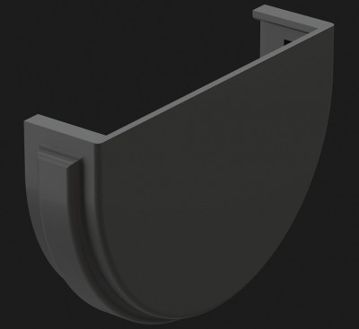 Заглушка желоба Docke Premium ПВХ - Графит