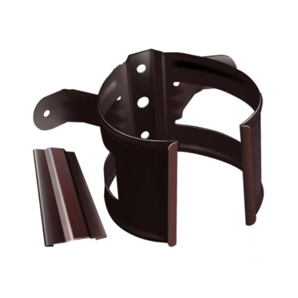 Водосток Grand Line 150x100 – Хомут трубы (на дерево) RAL 8017 купить в Александрове