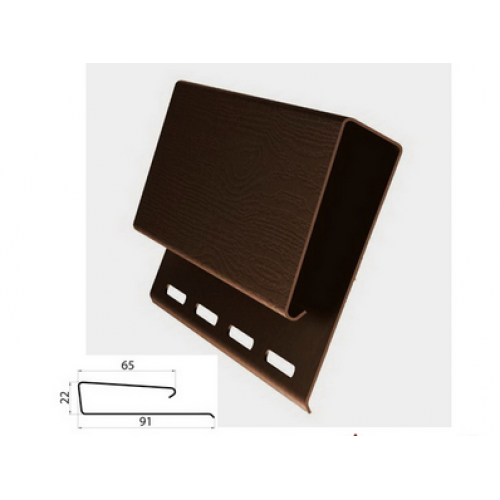 Наличник (широкий j-профиль), коричневый купить в Александрове