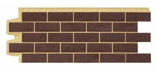 Фасадная панель Grand Line Состаренный кирпич Элит каштан, ШОВ песочный купить в Александрове