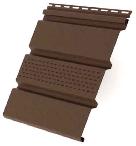 Софит с центральной перфорацией, коричневый купить в Александрове