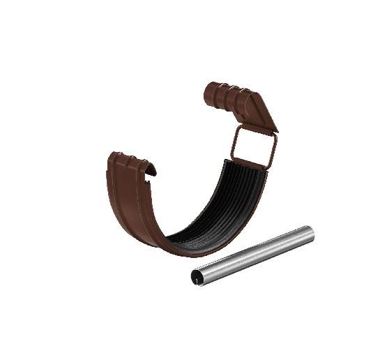 Водосток Aquasistem, система 125x90 - Соединитель желоба с резиновым уплотнителем RAL 8017 Коричневый купить в Александрове