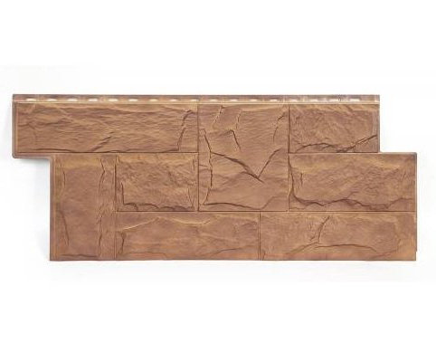 Фасадная панель T-Сайдинг-Гранит Леон ЭКО-2 Орех купить в Александрове